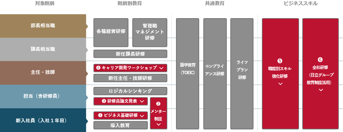 図：人材育成体系